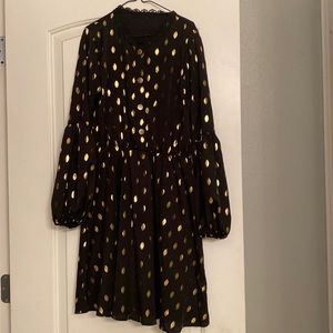 Women’s Shein Black Gold Dress Size Small